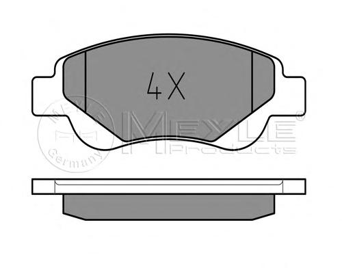 Комплект тормозных колодок, дисковый тормоз MEYLE