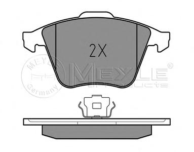 Комплект тормозных колодок, дисковый тормоз MEYLE