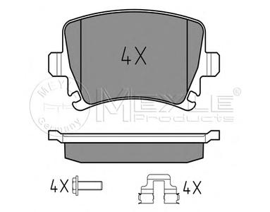 Комплект тормозных колодок, дисковый тормоз MEYLE 025 239 1417/PD