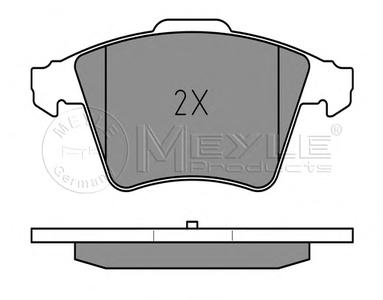 Комплект тормозных колодок, дисковый тормоз MEYLE