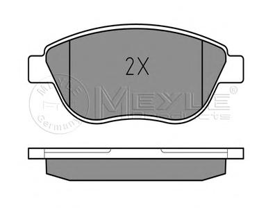 Комплект тормозных колодок, дисковый тормоз MEYLE
