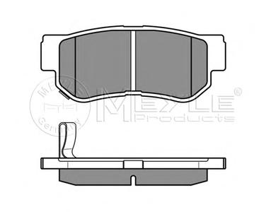 Комплект тормозных колодок, дисковый тормоз MEYLE