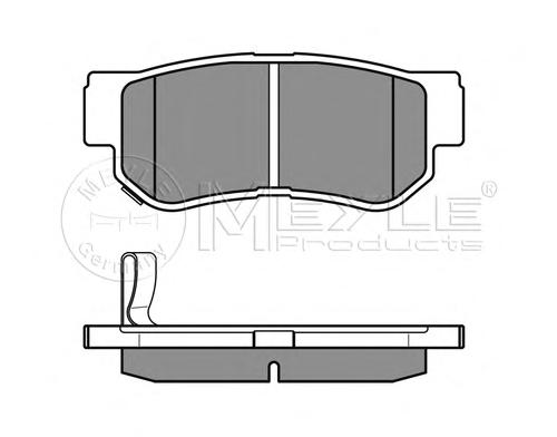 Комплект тормозных колодок, дисковый тормоз MEYLE