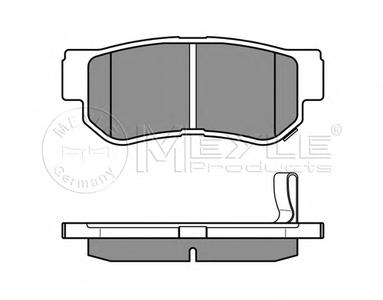 Комплект тормозных колодок, дисковый тормоз MEYLE