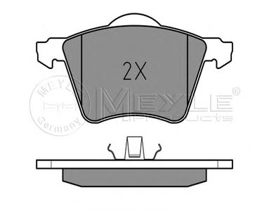 Комплект тормозных колодок, дисковый тормоз MEYLE