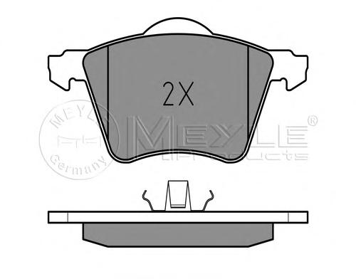 Комплект тормозных колодок, дисковый тормоз MEYLE