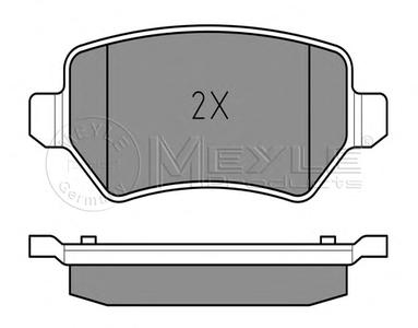 Комплект тормозных колодок, дисковый тормоз MEYLE