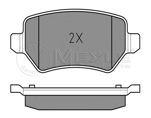 Комплект тормозных колодок, дисковый тормоз MEYLE
