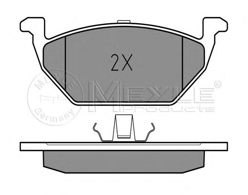 Комплект тормозных колодок, дисковый тормоз MEYLE
