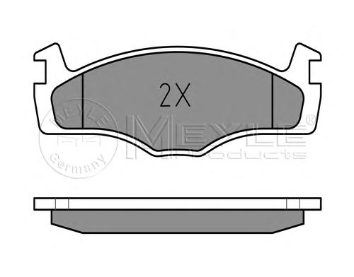 Комплект тормозных колодок, дисковый тормоз MEYLE