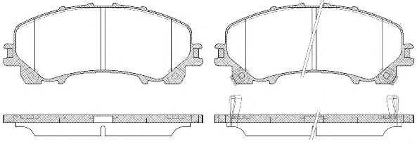 Комплект тормозных колодок, дисковый тормоз ROADHOUSE