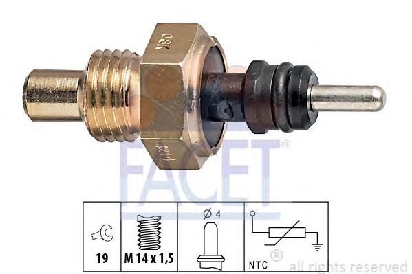 Датчик, температура масла FACET