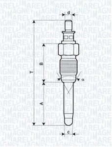 Свеча накаливания MAGNETI MARELLI 062900059304