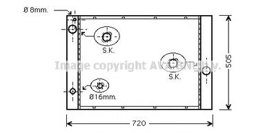 Радиатор, охлаждение двигателя AVA QUALITY COOLING BWA2285
