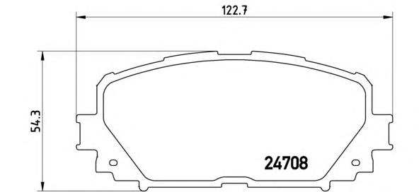 Комплект тормозных колодок, дисковый тормоз BREMBO