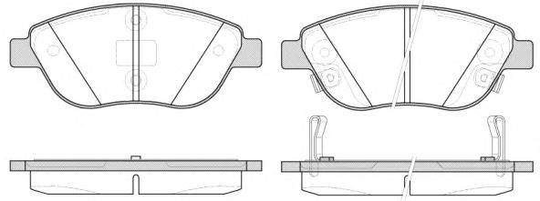 Комплект тормозных колодок, дисковый тормоз ROADHOUSE