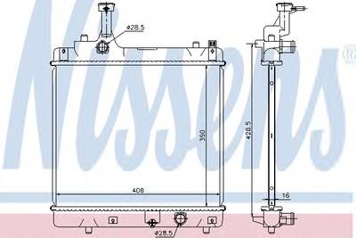 Радиатор, охлаждение двигателя NISSENS 69401