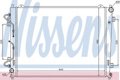 Радиатор, охлаждение двигателя NISSENS 66686