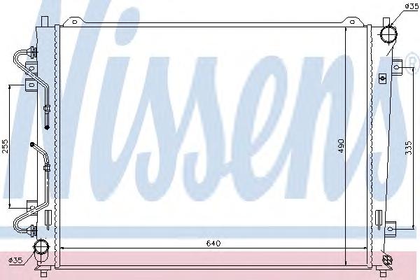 Радиатор, охлаждение двигателя NISSENS