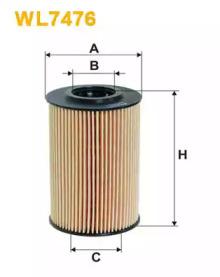 Масляный фильтр WIX FILTERS WL7476