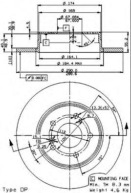 Тормозной диск BREMBO