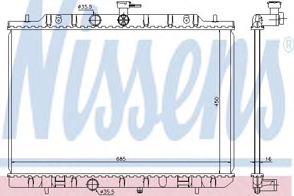 Радиатор, охлаждение двигателя NISSENS