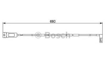 Сигнализатор, износ тормозных колодок BOSCH 1987474909