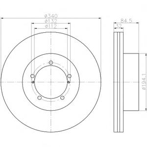 Тормозной диск HELLA PAGID 8DD355116551