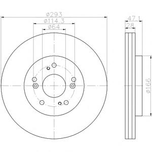 Тормозной диск HELLA PAGID 8DD355115941