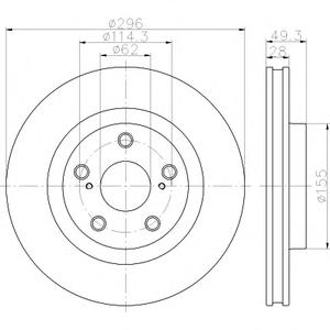 Тормозной диск HELLA PAGID 8DD355118561
