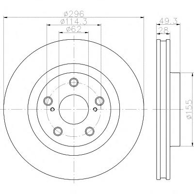 Тормозной диск HELLA PAGID