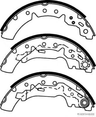 Комплект тормозных колодок HERTH+BUSS JAKOPARTS