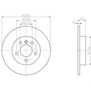 Тормозной диск HELLA PAGID 8DD355106111