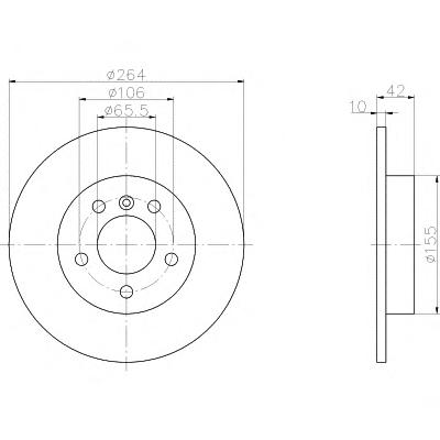 Тормозной диск HELLA PAGID