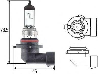 Лампа накаливания, фара дальнего света HELLA 8GH005636121