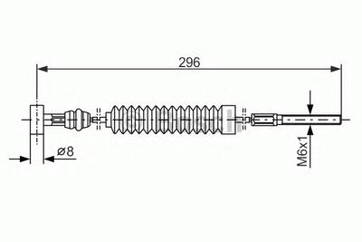 Трос, стояночная тормозная система BOSCH 1987477984