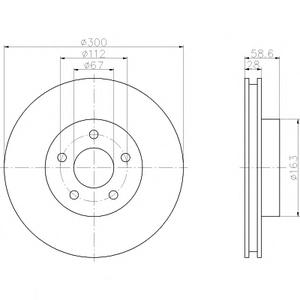Тормозной диск HELLA PAGID 8DD355110071