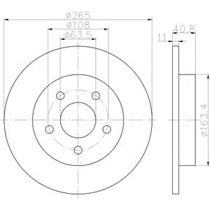 Тормозной диск HELLA PAGID 8DD355111381