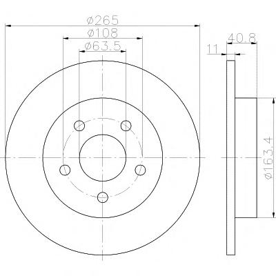 Тормозной диск HELLA PAGID