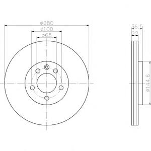 Тормозной диск HELLA PAGID 8DD355105381