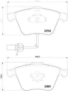 Комплект тормозных колодок, дисковый тормоз HELLA PAGID 8DB355009201