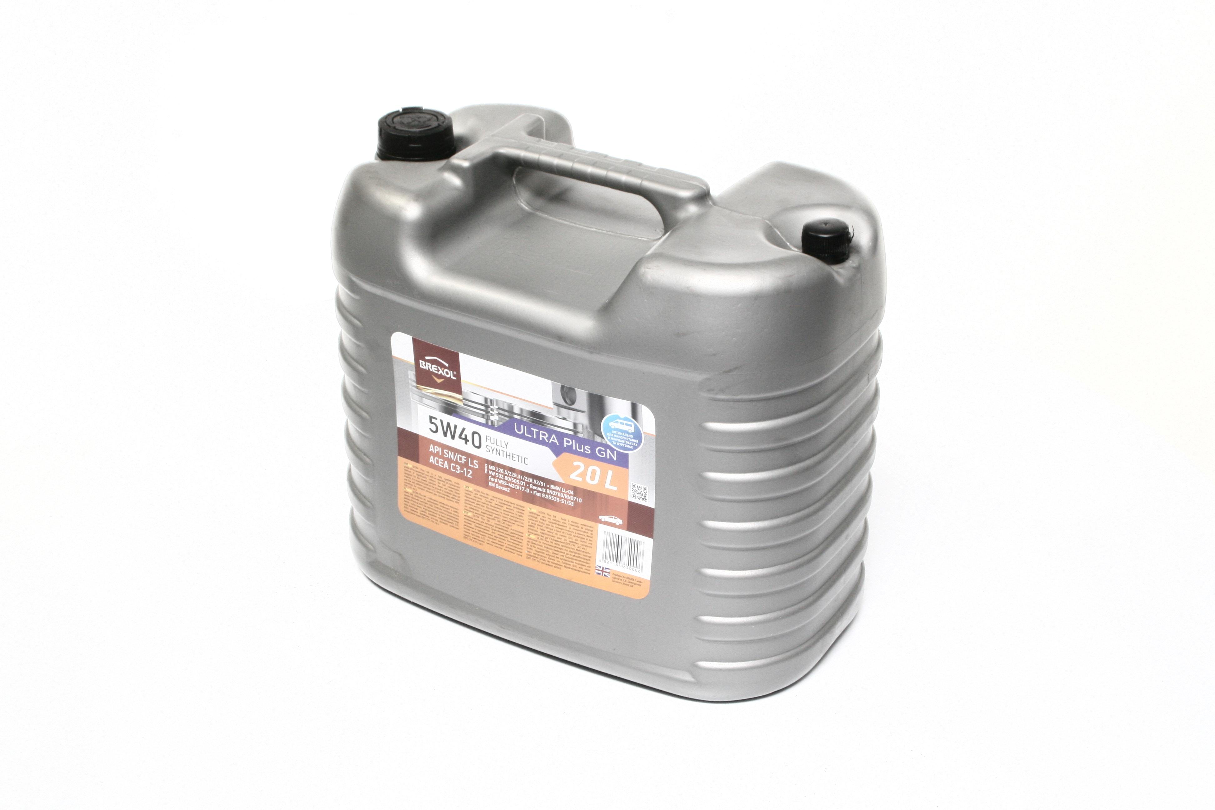 Масло моторн. brexol ultra plus gn 5w40 api sn/cf ls (каністра 20л) BREXOL