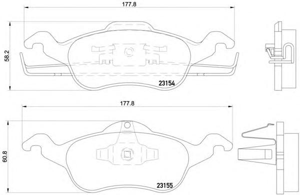 Комплект тормозных колодок, дисковый тормоз TEXTAR