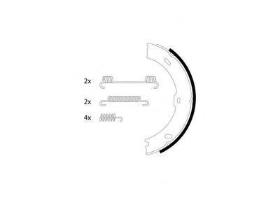 Комплект тормозных колодок, стояночная тормозная система TEXTAR 91066800