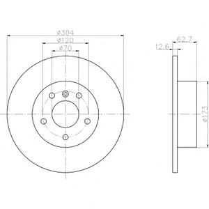 Тормозной диск TEXTAR 92095203