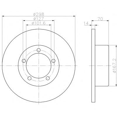Тормозной диск HELLA PAGID