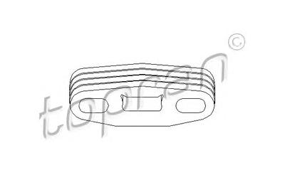 Кронштейн, глушитель TOPRAN 201716