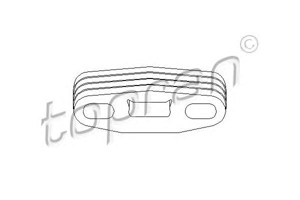 Кронштейн, глушитель TOPRAN