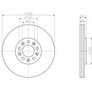 Тормозной диск HELLA PAGID 8DD355107611