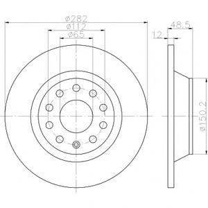 Тормозной диск HELLA PAGID 8DD355112141